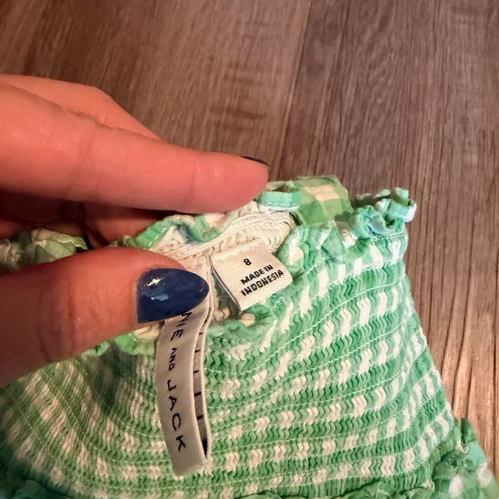 Janie and Jack Green Gingham Dress